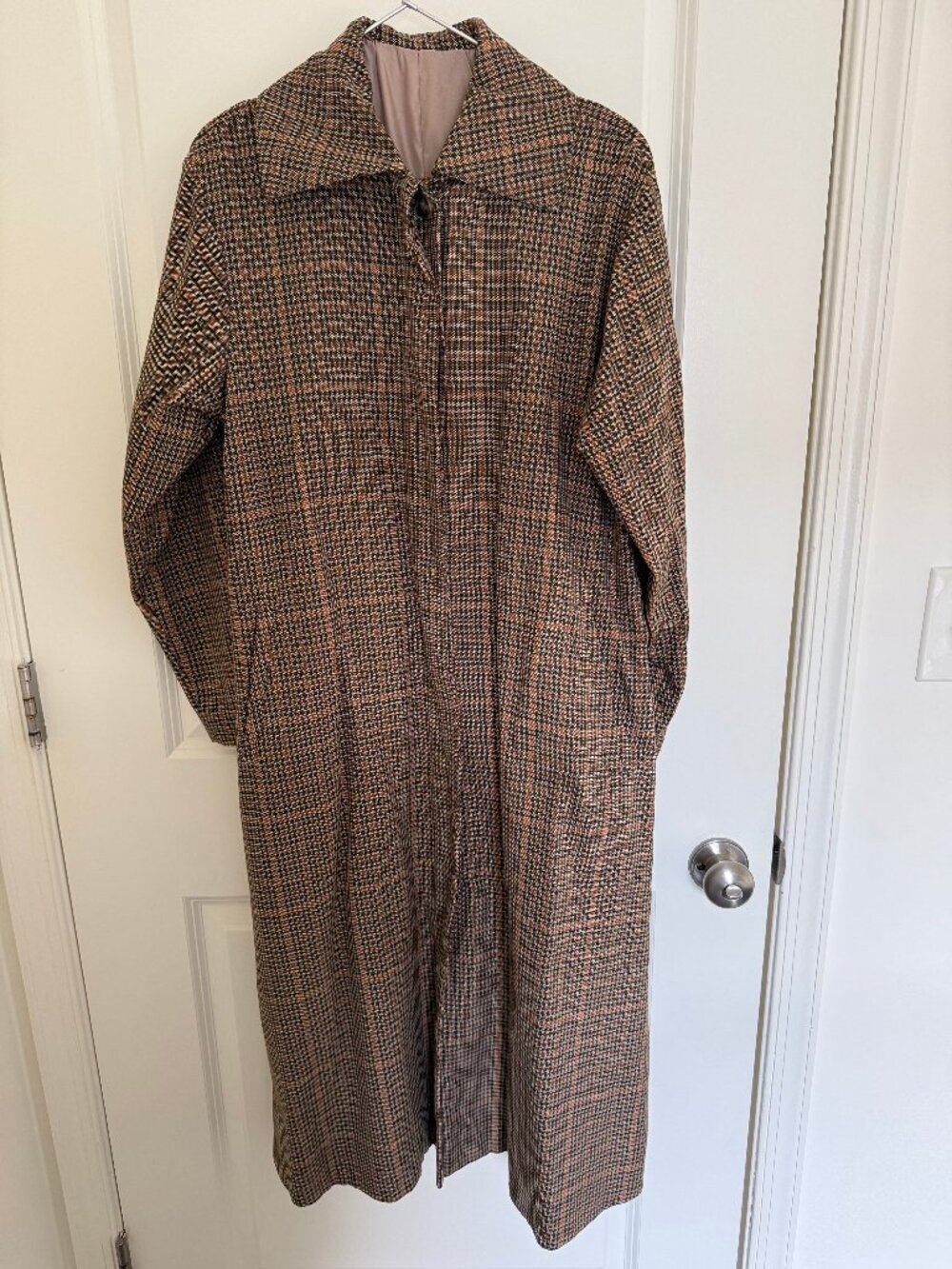 TOTEME Brown Plaid Check Wool Coat